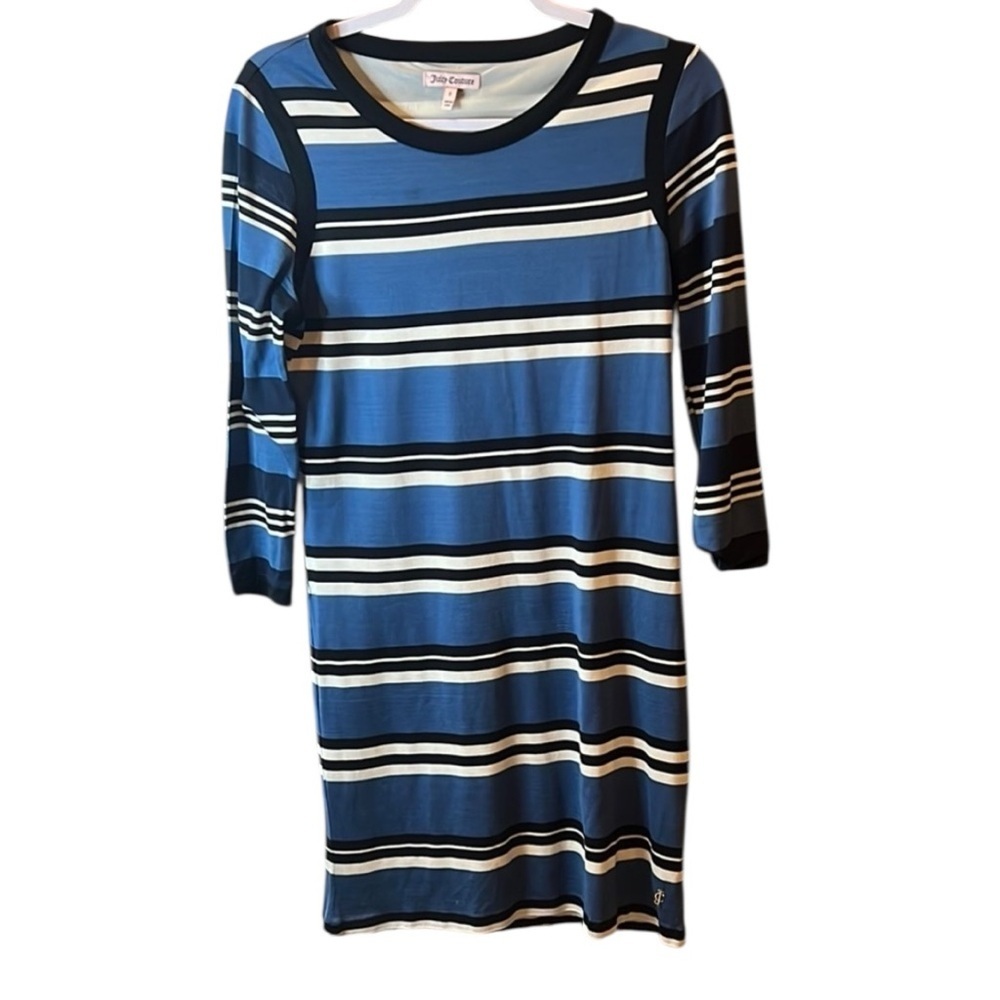 Juicy Couture Blue Long Sleeve Sheath Dress